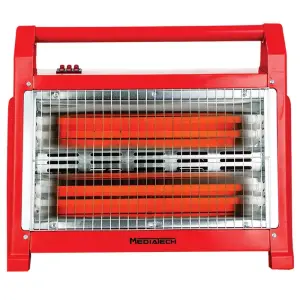 دفاية ميديا تك كهربائية كوارتز، 1600 وات، MT-RH10 - احمر